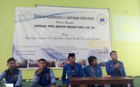 Harlah Ke-XII, PMII Rayon Raden Paku Gelar Sekolah Kaderisasi